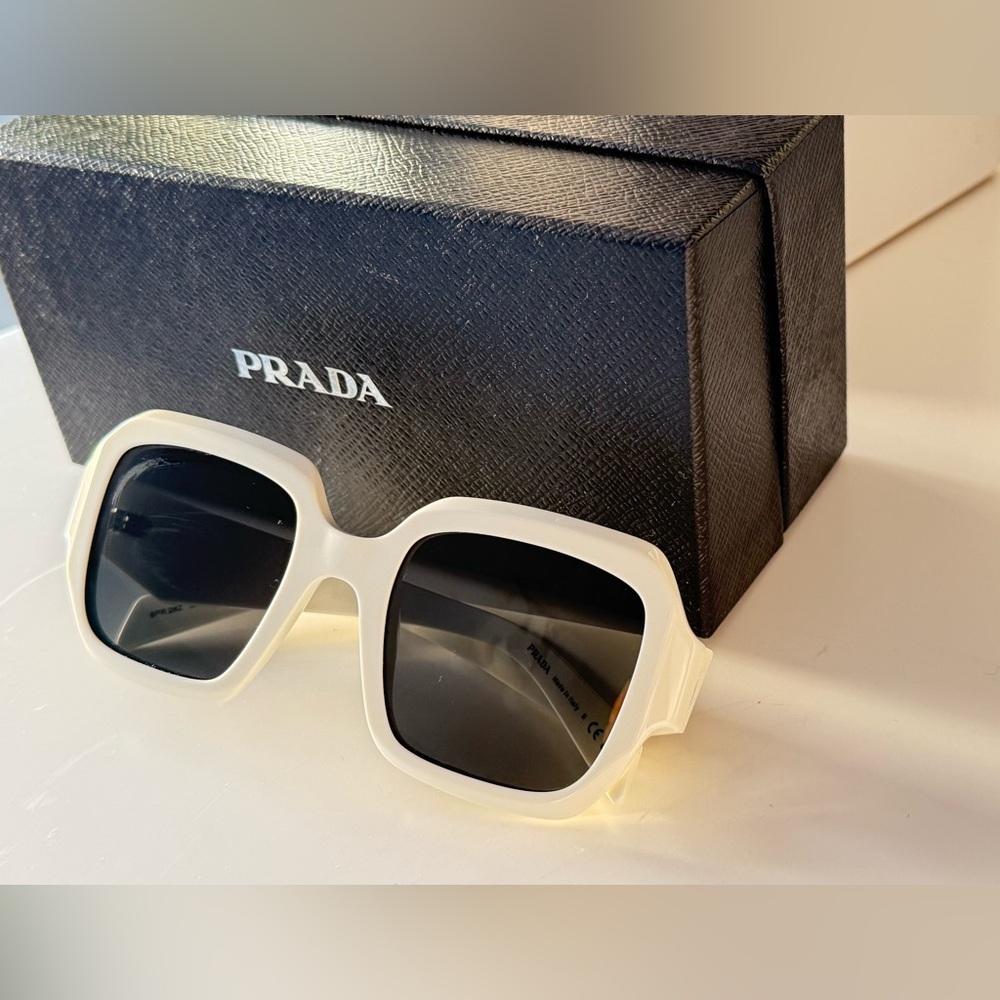 Prada white sunglasses